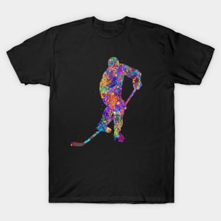 Ice hockey watercolor art T-Shirt